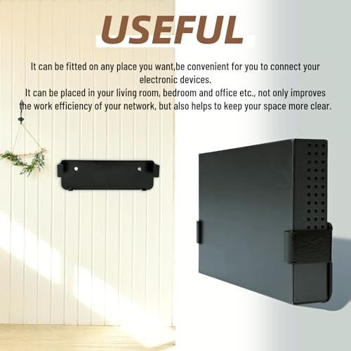 Wall Mount Compatible With Tp-Link Tl-Sg108 Tl-Sg108E Ls108Gp 8-Port Gigabit Easy Smart Switch, Metal Wall Mount Holder For Ethernet Switch Multi-Purpose Poe Switch Gigabit Switch Holder