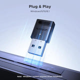Usb Bluetooth Adapter For Pc Bluetooth 5.4 Dongle Receiver Edr & Ble, Plug & Play Supports Windows 11/10/8.1, For Desktop, Laptop, Headphone,Keyboard,Mouse, Speakers,Printer