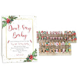 Christmas Don'T Say Baby Game, Don'T Say Baby Game For Baby Shower (50 Cute Christmas Small Clothespins With One Sign), Christmas Theme Baby Shower Decorations, Gender Reveal Game-Sddsbb13