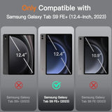 Jetech Case For Samsung Galaxy Tab S9 Fe+ / S9 Fe Plus 12.4Inch With S Pen Holder, Slim Folio Stand Protective Tablet Cover, Multiangle Viewing (Black)
