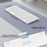 Wireless Keyboard, Ergonomic,Dustproof,2.4G Slim And Compact Quiet Wireless Keyboard With Number Keypad For Windows, Macbook Pro/Air, Laptop, Desktop, Pc-Sliver&White