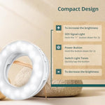 Selfie Ring Light For Phone With 3 Light Temperatures, Portable Rechargeable Clip-On Ring Light With 48 Leds For Mobile, Laptop, Zoom Meeting, Makes Up, Video Calls, Streaming, Selfies