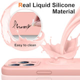 Magnetic For Iphone 14 Pro Case,Compatible With Magsafe,[Soft Anti-Scratch Microfiber Lining] Silicone Shockproof Protective Phone Case For Men Women Girls 6.1"-Light Pink