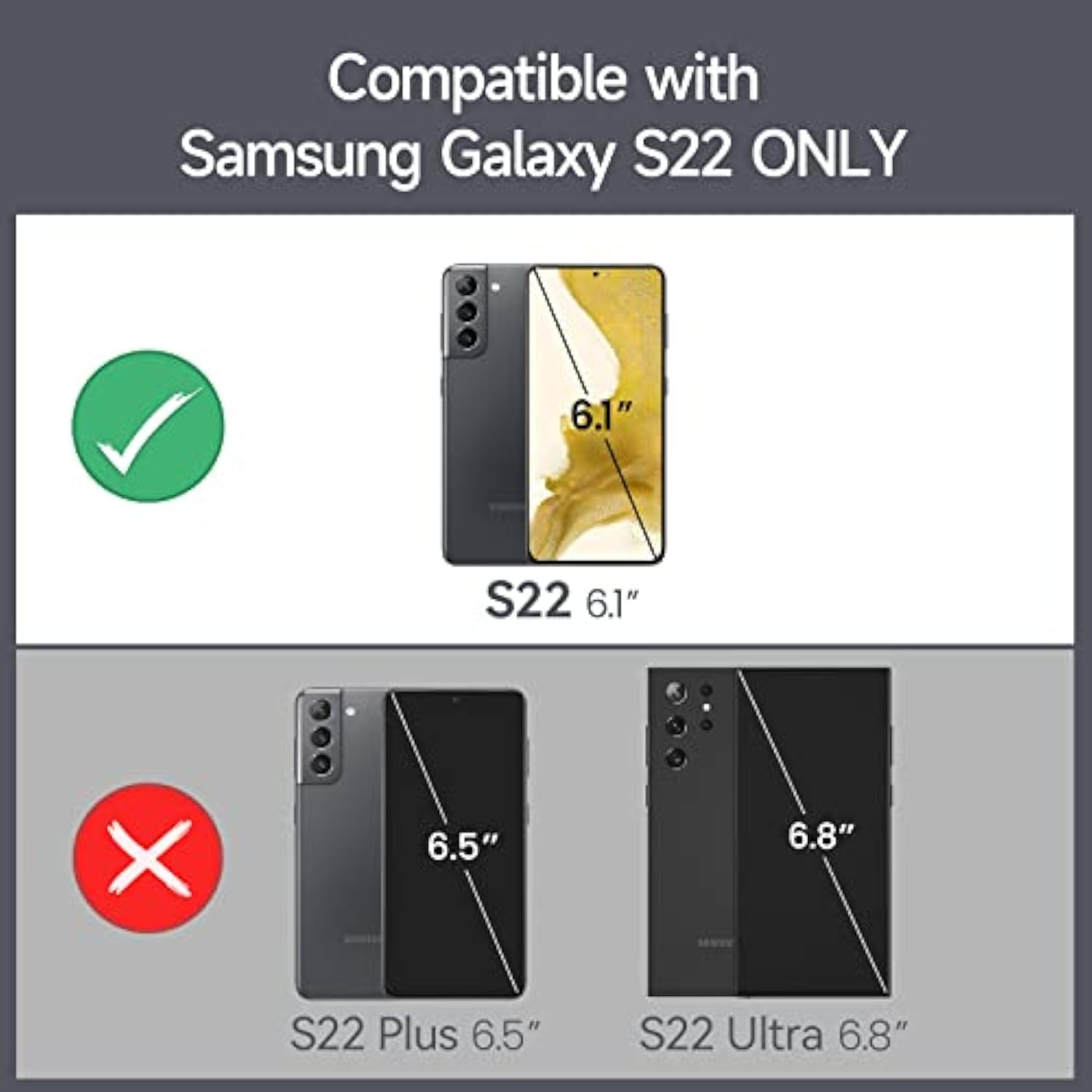 Slim 4700Mah Backup Portable Charger Phone Case For Samsung Galaxy S22 6.1" Fast Wireless Charging External Portable Charge Case Black