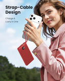 Portable Charger Power Bank, External Battery Pack with Cords Wires, Light 10000mAh Travel Essentials Battery Bank 5 Outputs 2 Inputs LED Display