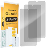 [3-Pack] Privacy Screen Protector Compatible With Samsung Galaxy A20 / Samsung Galaxy A50 [Tempered Glass] [Anti Spy] Screen Protector With Replacement
