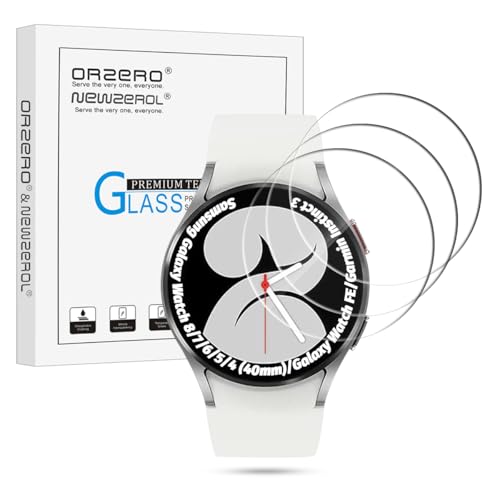 (4 Pack) Watch Screen Protector Compatible For Samsung Galaxy Watch 8 40Mm, Samsung Galaxy Watch 7/6/5/4 (40Mm)/Fe/Garmin Instinct 3 Amoled&Solar 50Mm, Tempered Glass Anti-Scratch Bubble-Free