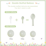 Dusty Green Purple Pastel Pink Balloon Arch Garland Kit 124Pcs Double Stuffed Light Green Sage Green Purple Yellow Macaron Pink Balloons For Wildflower Baby Shower Wedding Birthday Party Decorations