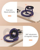 Magnetic Phone Ring Holder Grip, Foldable Magsafe Stand For Iphone 17 Pro Max, Samsung, Two-Sided Magnetic Phone Kickstand For Desk Stand & Car Mount, Compatible With Wireless Charging - Purple