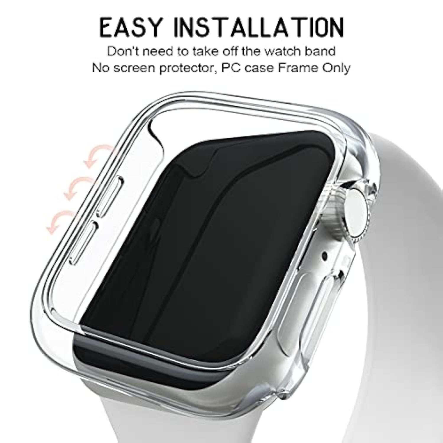 4 Pack Hard Pc Bumper Case Compatible With Apple Watch Se (2Nd Gen) Series 6 Series 5 Series 4 40Mm Without Screen Protector, Scratch Resistant Protective Frame Edge Cover For Iwatch 40Mm