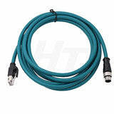 Hangton Industrial Machinery M12 4 Pin D-Code Rj45 Ethernet Power Cable, Shiel
