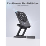 Magnetic Wireless Charger For Samsung, Aluminum Alloy 3 In 1 Magsafe Charging Station For Samsung Galaxy S25 Ultra/Z Fold7/Flip7/Buds, Qi2 Foldable Travel Watch Charger For Galaxy Watch 8/Ultra/7