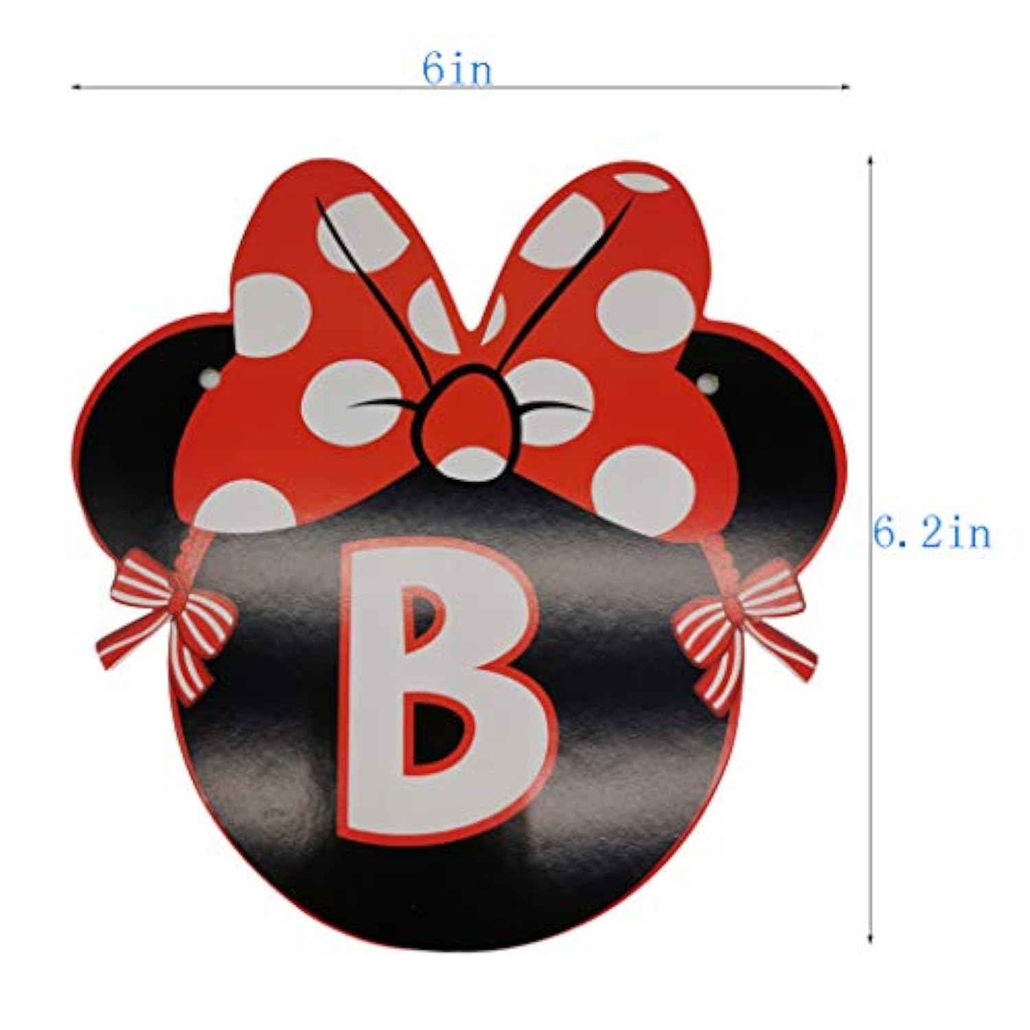 Minnie Themed Happy Birthday Banner Red Bow Polka Dots 1St Birthday Decoration