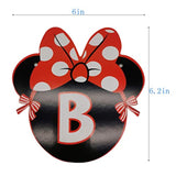 Minnie Themed Happy Birthday Banner Red Bow Polka Dots 1St Birthday Decoration