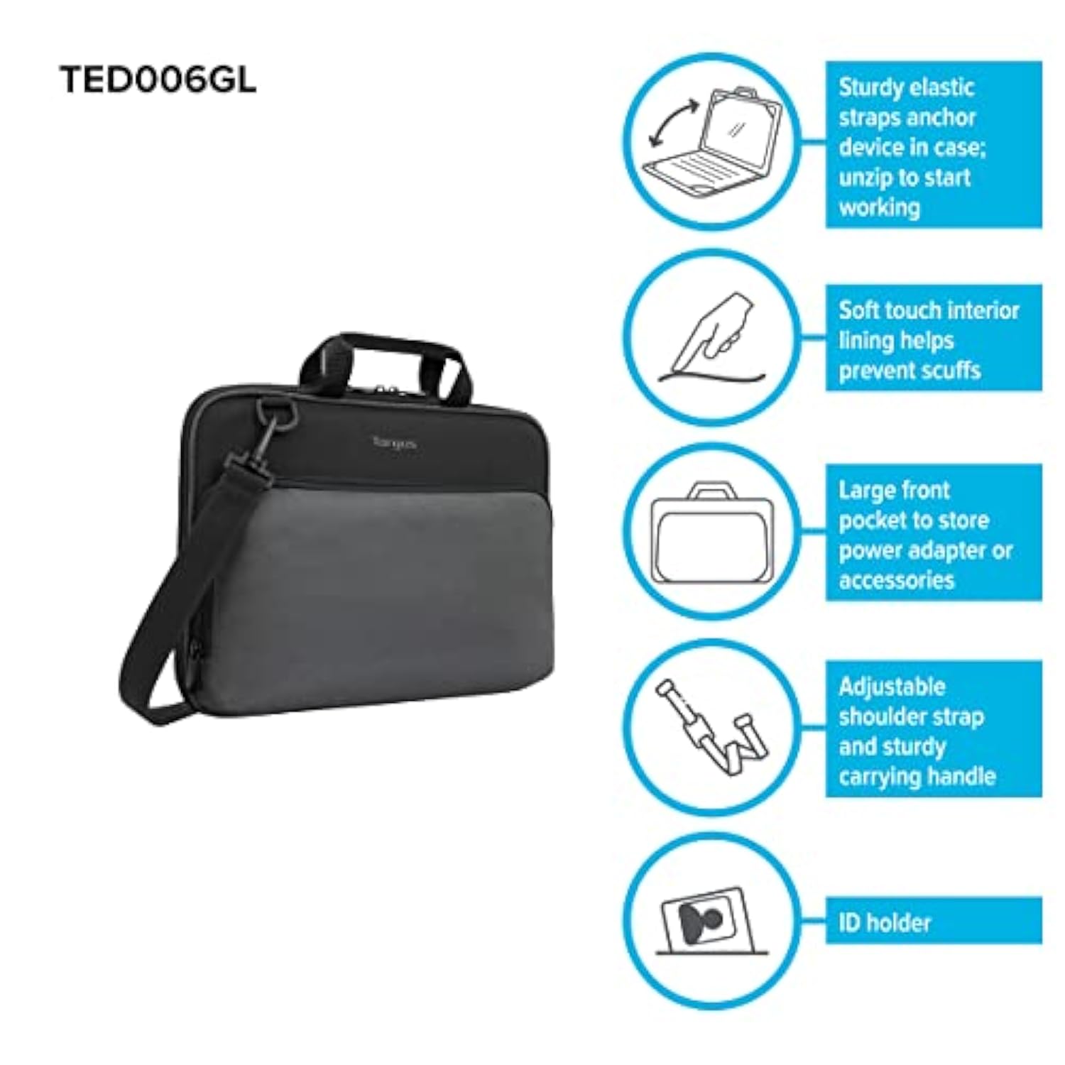 Targus Work-in Essentials Case for 11.6-Inch Laptop Chromebook, Black (TED006GL)