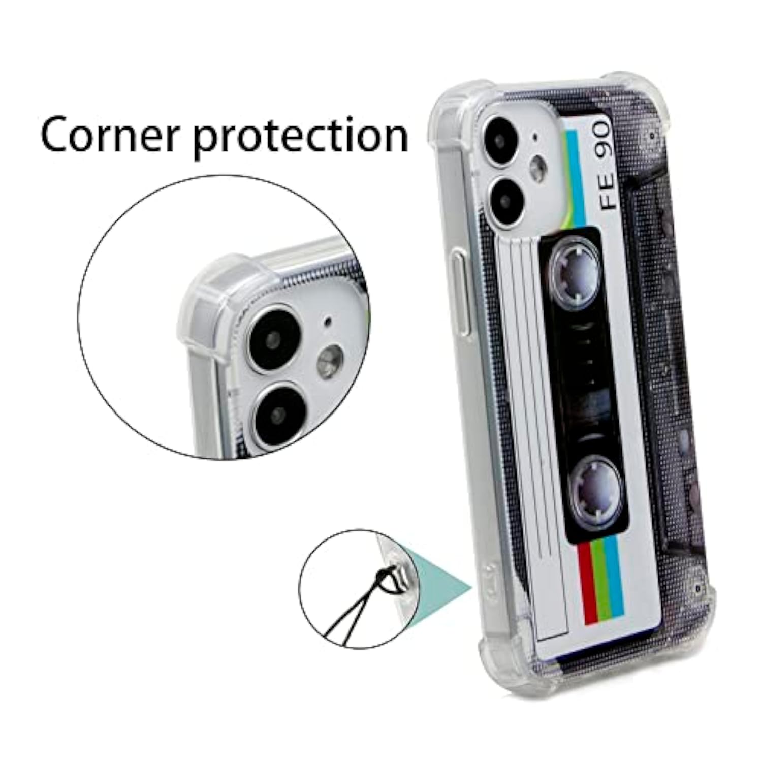 Case For Iphone 12 Mini Matte Finish Heavy Duty Soft Back Cover With Reinforced Corners Tpu Soft Bumper Retro Cassette Tape Case Compatible With Iphone 12 Mini