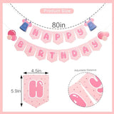 Pink Happy Birthday Banner Bubble Gum Girls Birthday Party Decorations
