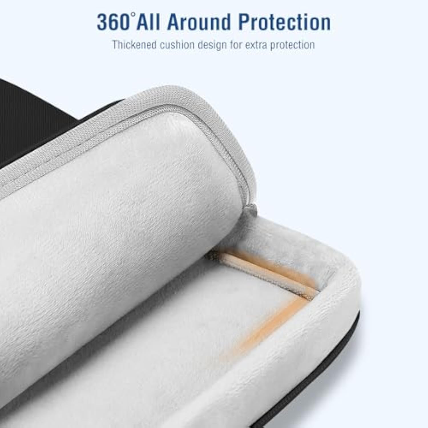 MOSISO 360 Protective Laptop Shoulder Bag Compatible with MacBook Air/Pro, 13-13.3 inch Notebook, Compatible with MacBook Pro 14 inch M4 M3 M2 M1,Matching Color Sleeve with Belt, Black