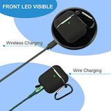 12 Pieces Headphone Silicone Protective Cases Cover With Keychain Accessories Compatible With Airpods 2 And 1 Wireless Charging Cases, Front Led Visible