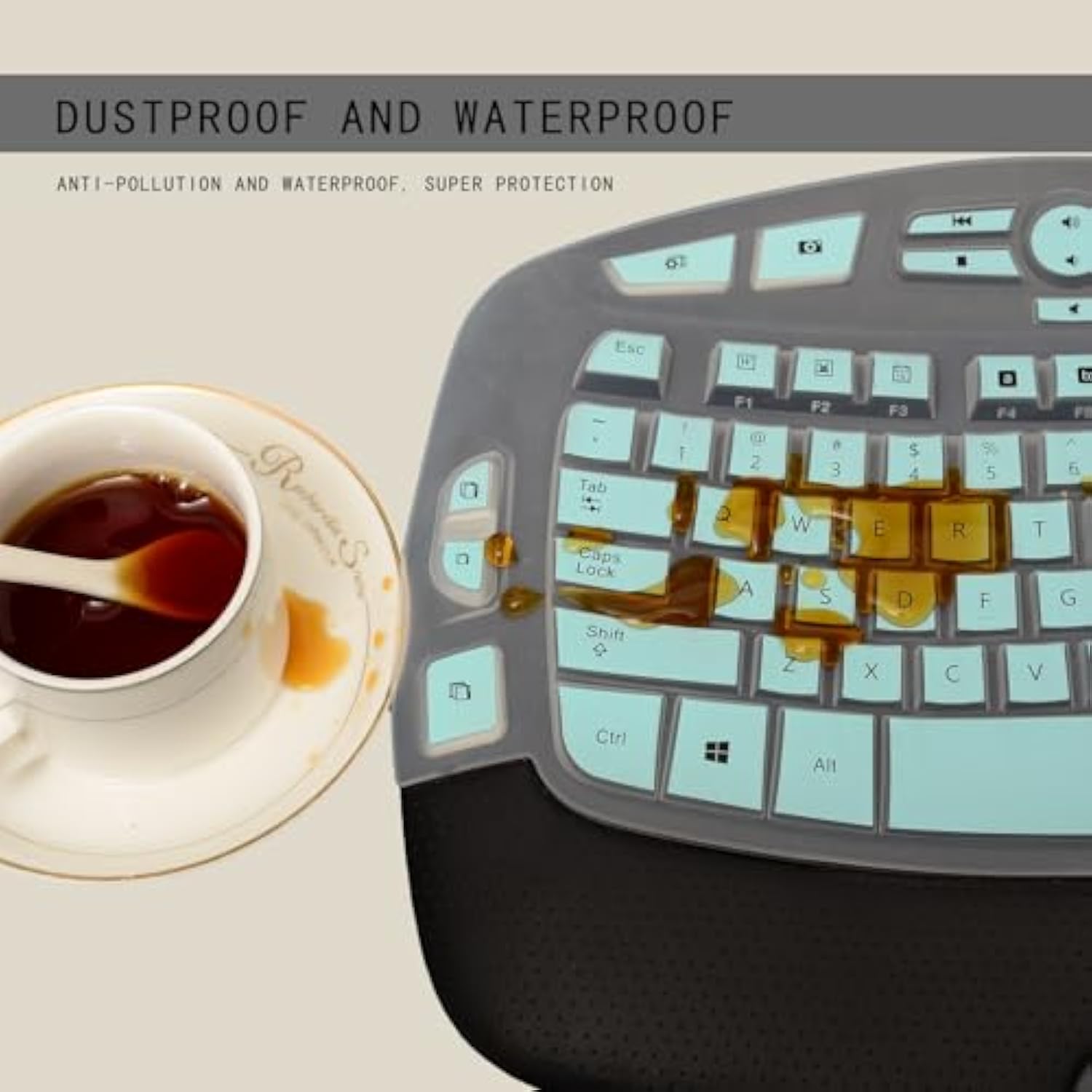 Keyboard Cover For Logitech K350 Mk550 Mk570 Wireless Wave Keyboard,Dust-Proof