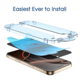 amFilm Auto-Alignment OneTouch for iPhone 16 Pro Max [6.9''] privacy Screen Protector,Tempered Glass, 30 seconds Installation, Bubble Free, Case Friendly, Anti-Scratch [2Pack]