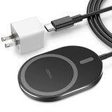 2025 Upgraded W10 Magnets Wireless Charger, Usb C Charging Station Aviation Aluminum Computer Numerical Control Fast Charging Pad Compatible For Iphone 16/15/15 Plus/15 Pro/15 Pro Max/14, Black