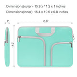 15.6 Laptop Sleeve Case Cover Protective Bag For 15" Inch Hp Pavilion Asus Zenbook Vivobook Acer Aspire Predator Ideapad Thinkpad Dell Xps Chromebook Computer,Green
