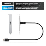 Usb 3.2 Gen 2 Usb-C Front Panel Adapter, Motherboard Header Extension Cable, U