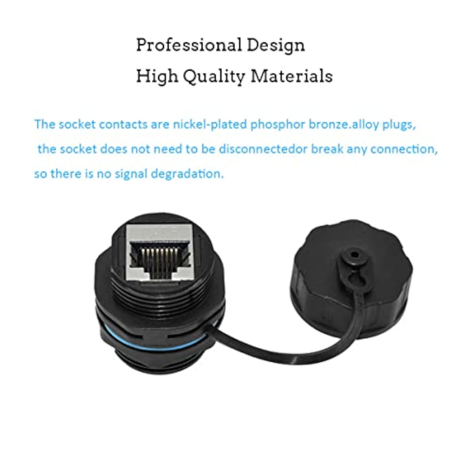 5Pcs Rj45 Panel Mount Waterproof Connector,Shielded Rj45 Cat5E/6 Industrial Bu