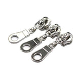 50Pcs #5 Silver Pulls For Nylon Coil Zippers Shiny Silver Zipper Slide