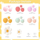 Pastel Daisy Balloon Garland Arch Kit,180Pcs Flower Balloon Arch Kit With Pastel Daisy Balloons For Daisy Theme Birthday Baby Shower Wedding Groovy Party Decorations For Girl