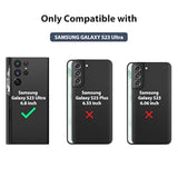 For Samsung Galaxy S23 Ultra Wallet Case With Card Holder And Camera Cover, Pu Leather Case With Magnetic Flip Cover, Card Slot, Slide Camera Protection (6.8 Inch) - Black