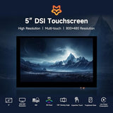 Luckfox Dsi Display For Pi 5/4B/Cm4/Cm3 Support 3D Printing, Capacitive Touch 800X480, Toughened Glass Lcd Panel For Raspberry Pi 5