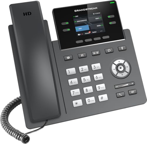 Grp2612W Ip Phone | 4 Lines, 4 Sip Accounts | 2.4-Inch Color Display | Wi-Fi 5 | Dual-Port 10/100 Ethernet With Integrated Poe