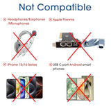TechMatte Female USB C to Male Lightning Adapter 2 Pack 2.2A Charging Data Transfer, Compatible with iPhone 14, 13, 12, 11 Xs iPad iPod AirPods, Not for Audio Headphones/OTG Firewire Anti-Lost, Grey