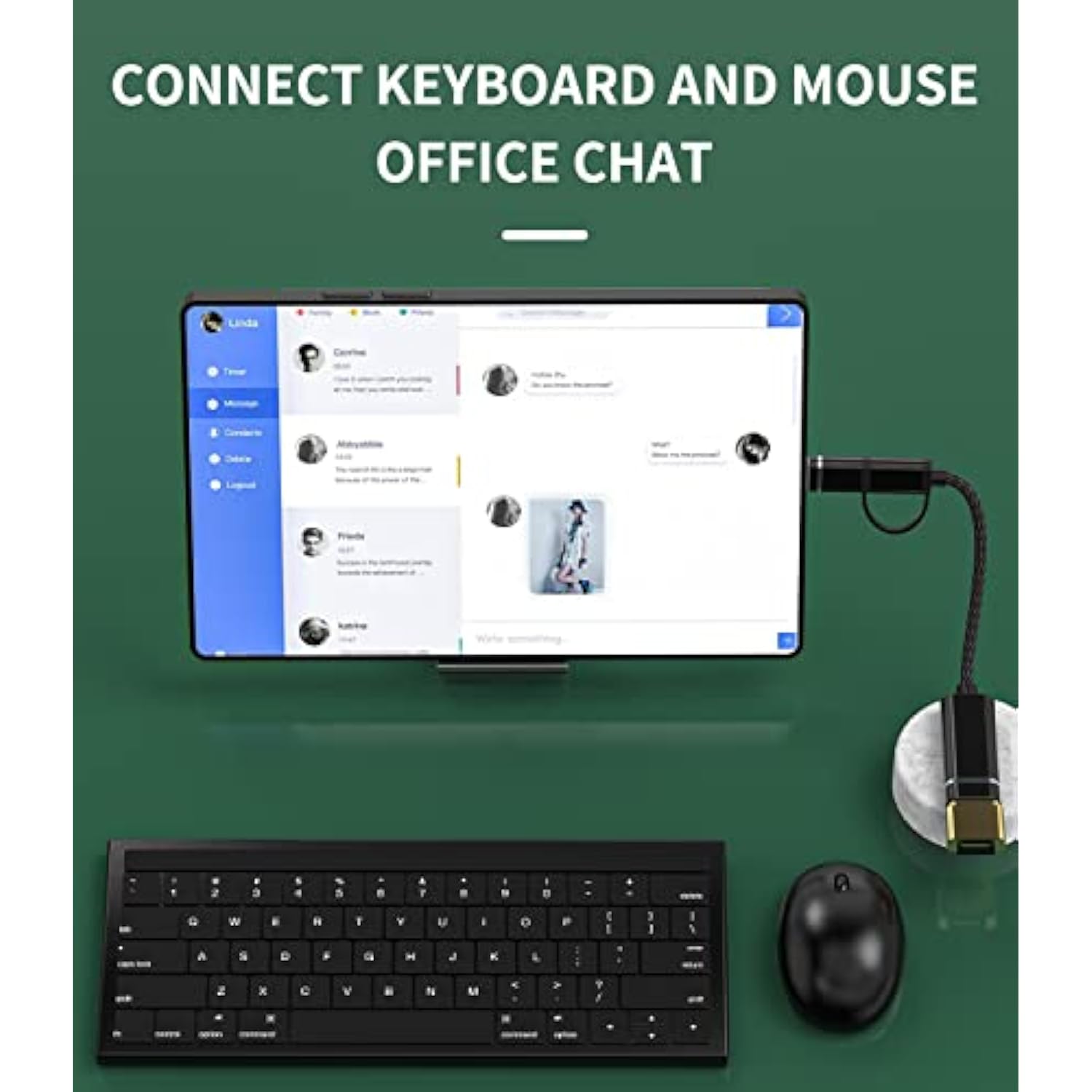 Usb Type C To Lightning Male To Usb Female Adapter, 1 Pack, 12 Months