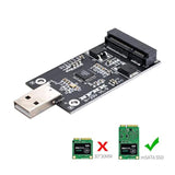 Cablecc Mini PCI-E mSATA to USB 2.0 External SSD PCBA Conveter Adapter Pen Dri