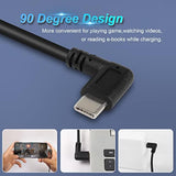 Usb C Extension Cable, Right Angle Male To Female, 0.3M, Black, Supports Pd60W Fast Charging, Compatible With Laptops, Tablets, Mobile Phones