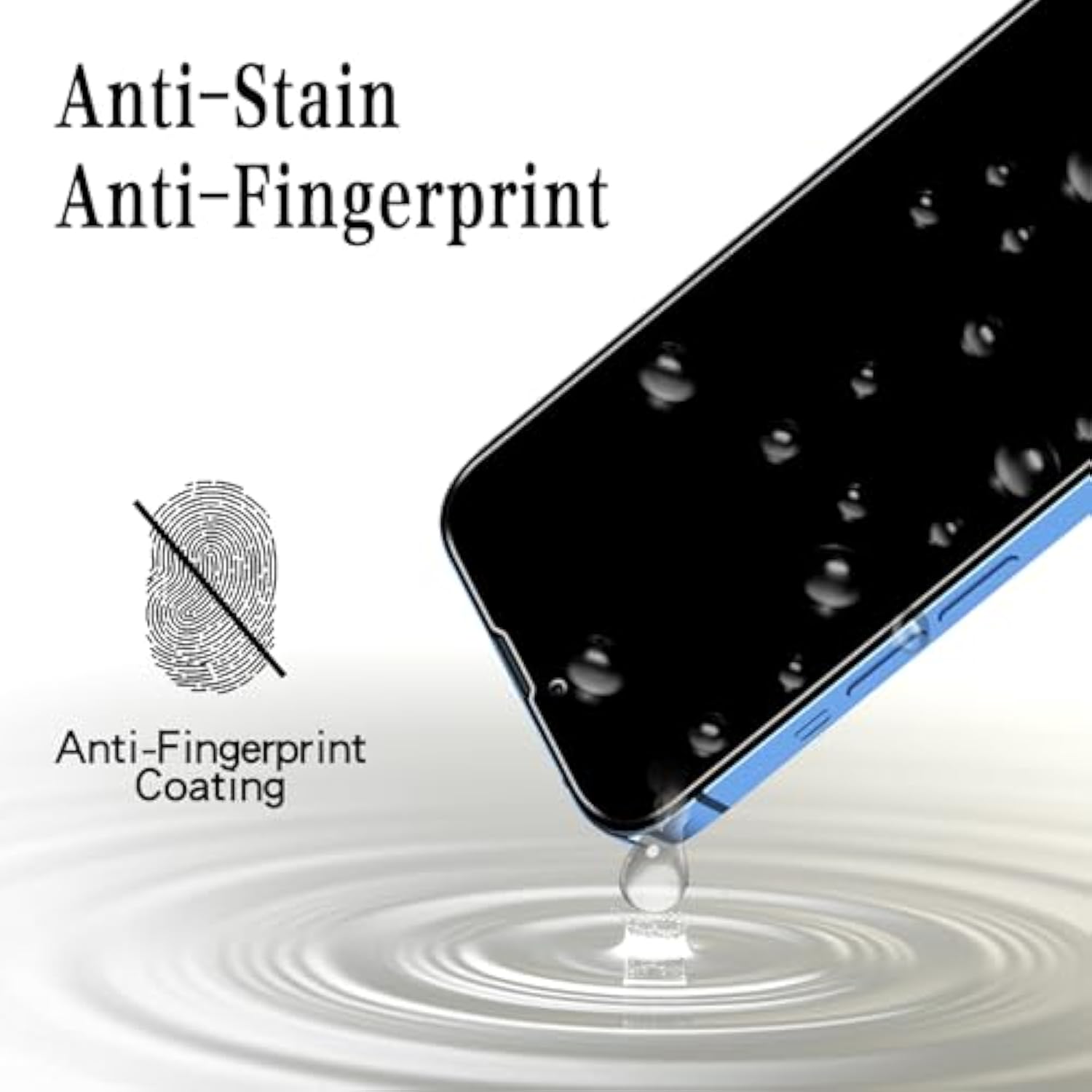 [2-Pack Privacy Screen Protector Designed For Iphone 14, Iphone 13 Pro, Iphone 13 Tempered Glass, No Bubbles, Anti Scratch, Easy To Install