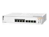 Hpe Networking Instant On Switch Series 1830 8-Port Gb Smart-Managed Layer 2 Ethernet Switch With Poe | 8X 1G | 4X Cl4 Poe (65W) | Fan-Less | Us Cord (Jl811A#Aba)