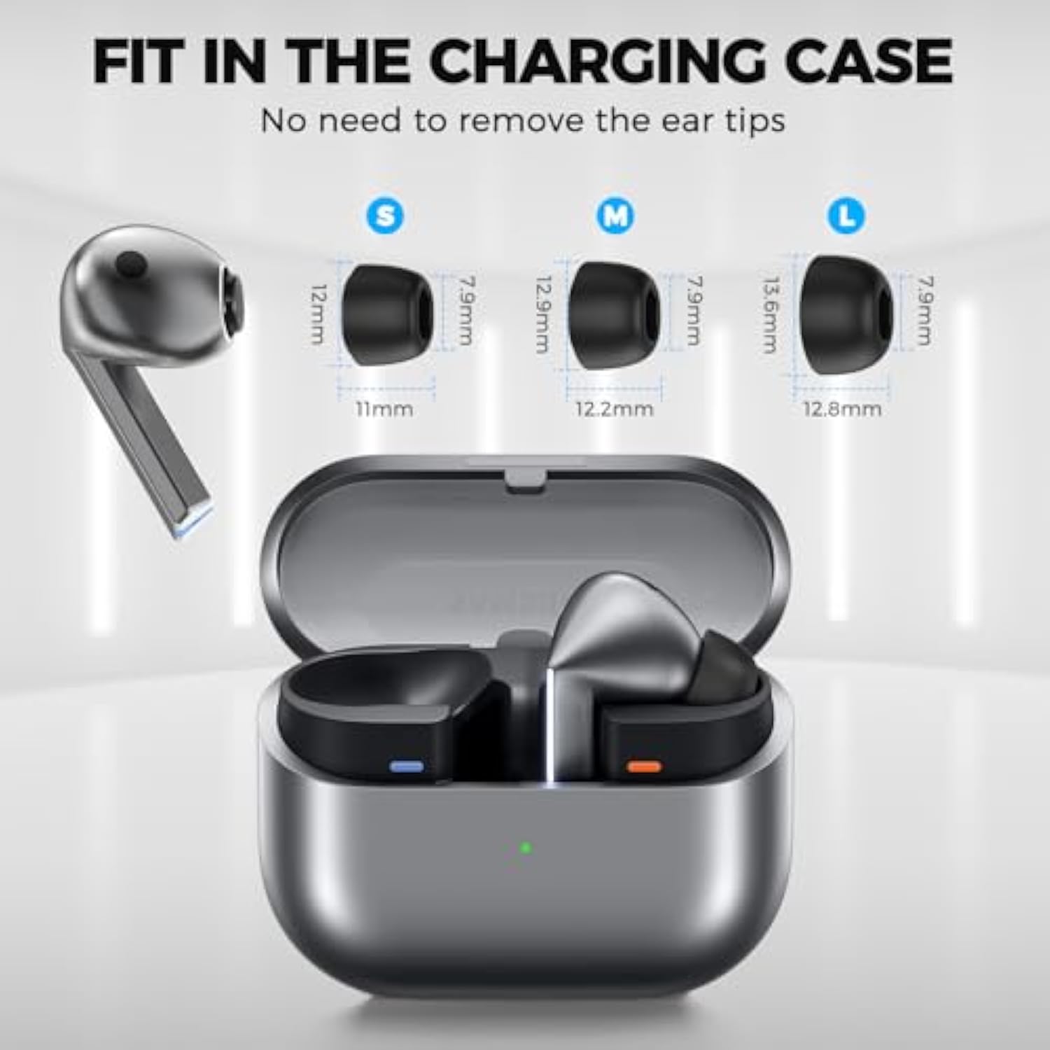 Memory Foam Earbud Tips For Samsung Galaxy Buds3 Pro (2024)?Fit The Charging Case?3 Pairs S/M/L Ultimate Comfort Noise Canceling Memory Foam Ear Replacement Tip For Samsung Galaxy Buds Pro 3