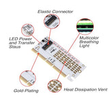 Nvme M.2(M Key) Ssd To Pcie X4/X8/X16 Expansion Card With Rgb Light Aluminum Heat Sink Ssd Apdapter