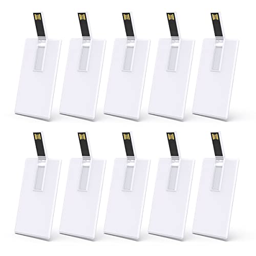 Bulk Flash Drive 8G Usb Business Card Credit Card Bank Card Shape Flash Drives Credit Usb Drives - 8Gb 20 Pcs (White Card)