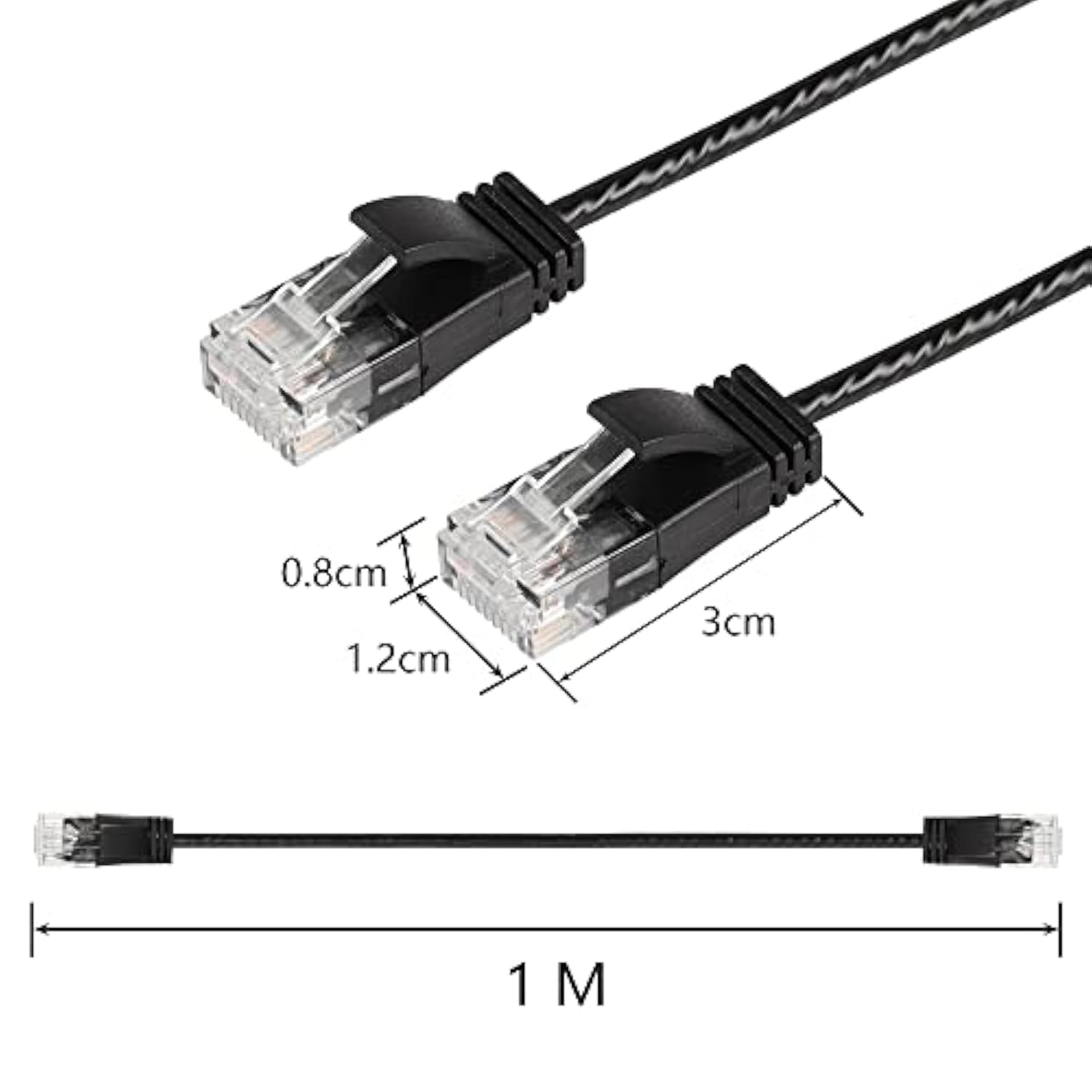 Cat6A Ethernet Cable, High Speed 10Gbps 500Mhz Network Cord, Soft Pvc Lan Supe