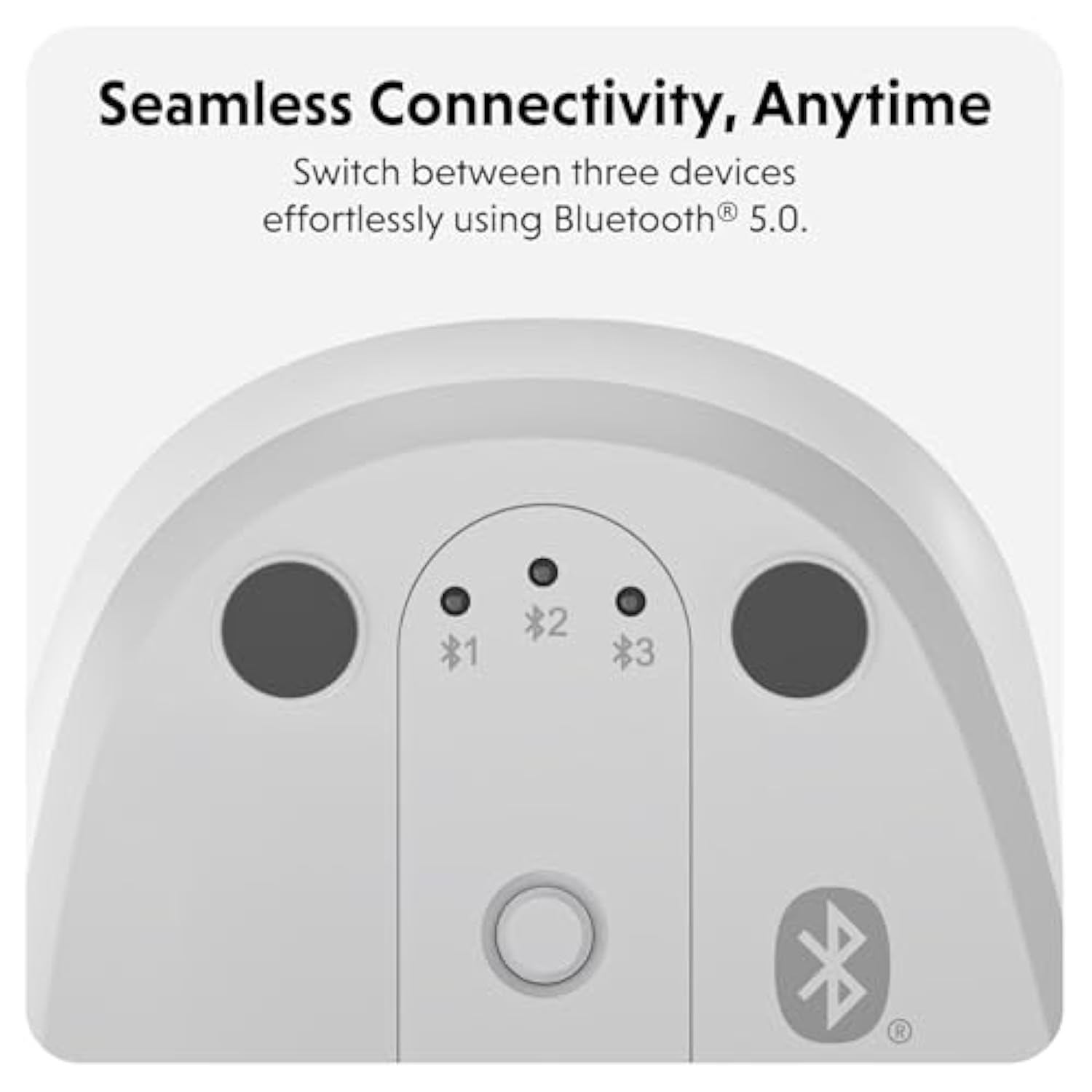 Space Wireless Mouse Bluetooth 5.0 — Ergonomic Wireless Mouse W/Adjustable Sensitivity, Fast Switching, Compatible W/Macos, Windows, Chrome Os — Pair Up To 3 Devices