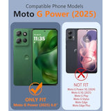 For Motorola Moto Gpower5G2025 Case: Magnetic Translucent Matte Slim Cell Phone Cover Shockproof Non Slip Antifingerprint Hard Rugged Protective Phone Case (6.8 Inch/Black)