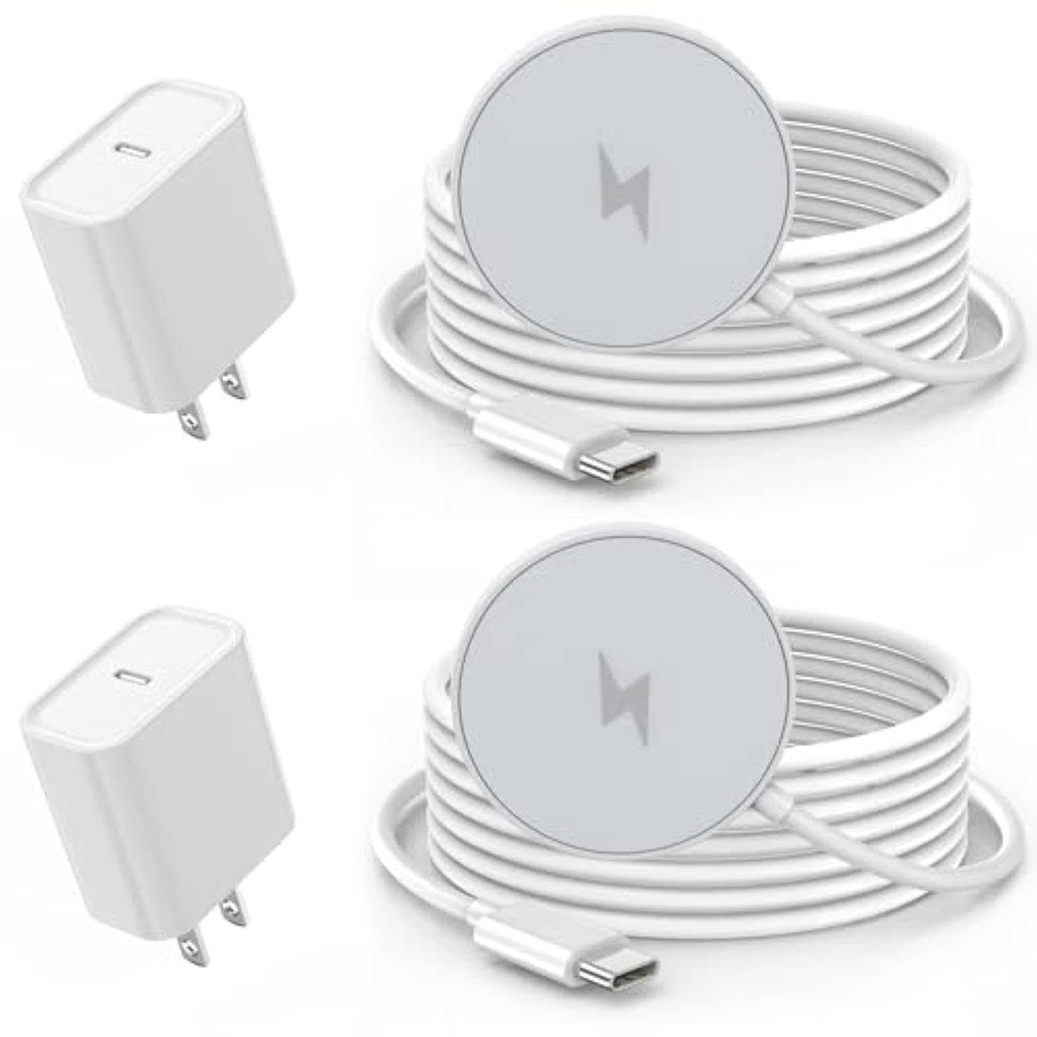 Magnetic Wireless Charger For Iphone 16 15,2Pack 6Ft 15W Apple Fast Mag-Safe Charger,With Usb C Fast Charging Block Adapter For Iphone 16/16 Pro/Pro Max/15/14/13/12/Plus/Pro/Pro Max,Airpods 3/2/Pro 2