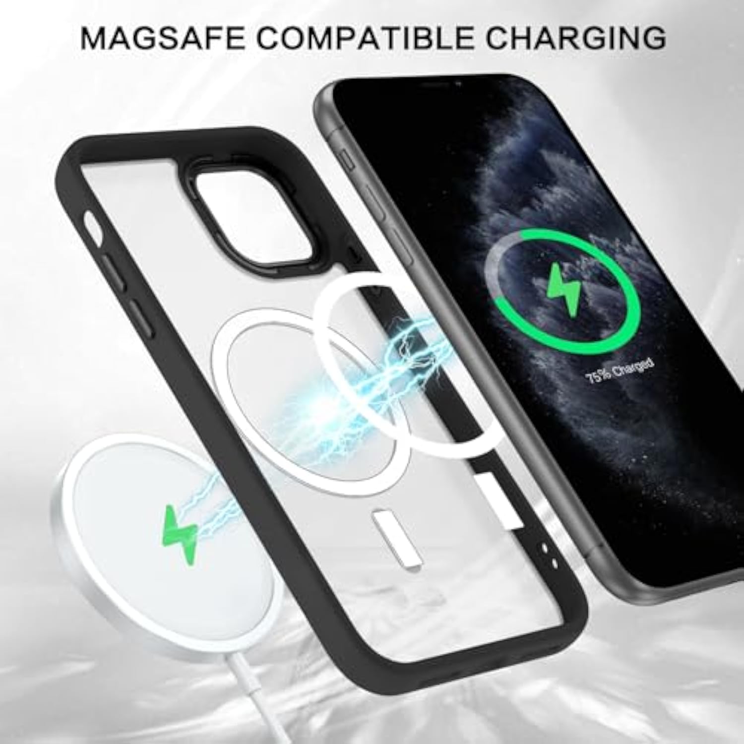 For Iphone 11 Pro Case 2019 [Compatible With Magsafe] Translucent Matte Magnetic Phone Case Iphone 11 Pro 5.8" Slim Thin Shockproof Bumper Women Men Protective Cases Cover, Black
