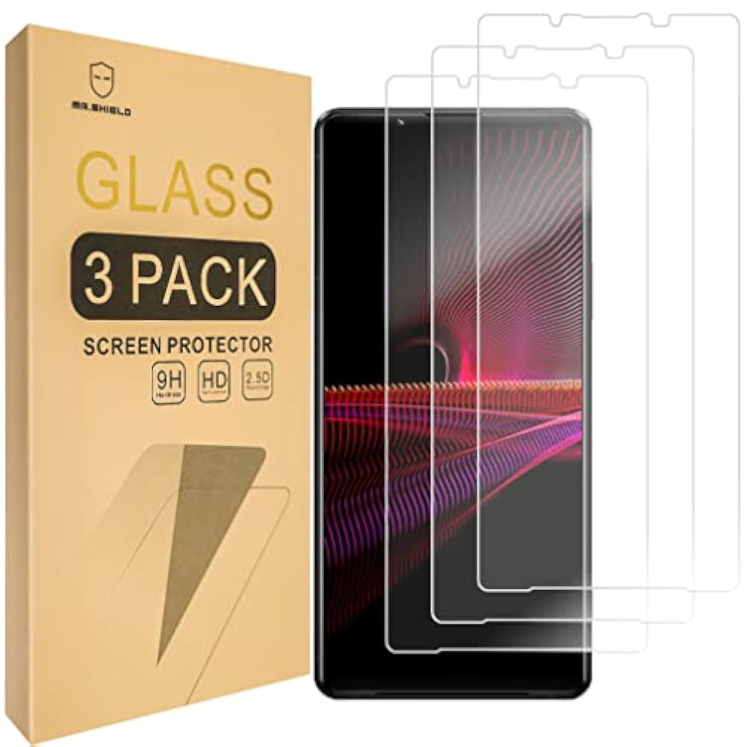[3-Pack] Designed For Sony Xperia 1 Iii [Tempered Glass] [Japan Glass With 9H Hardness] Screen Protector With Replacement