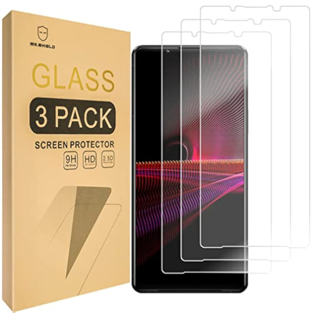 [3-Pack] Designed For Sony Xperia 1 Iii [Tempered Glass] [Japan Glass With 9H Hardness] Screen Protector With Replacement